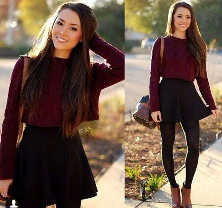 Affordable Winter Skirts Ideas With Tights Addicfashion