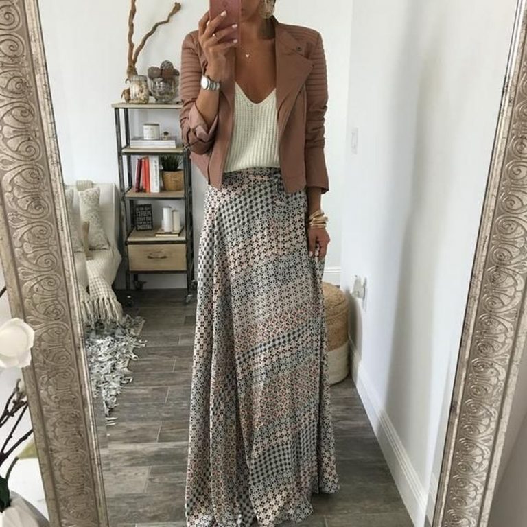 43 Cute Maxi Skirt Outfits To Impress Everybody Addicfashion 9706