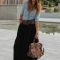 Cute Maxi Skirt Outfits To Impress Everybody13