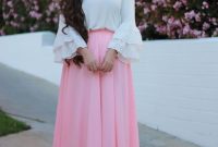 Cute Maxi Skirt Outfits To Impress Everybody22