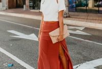 Cute Maxi Skirt Outfits To Impress Everybody32