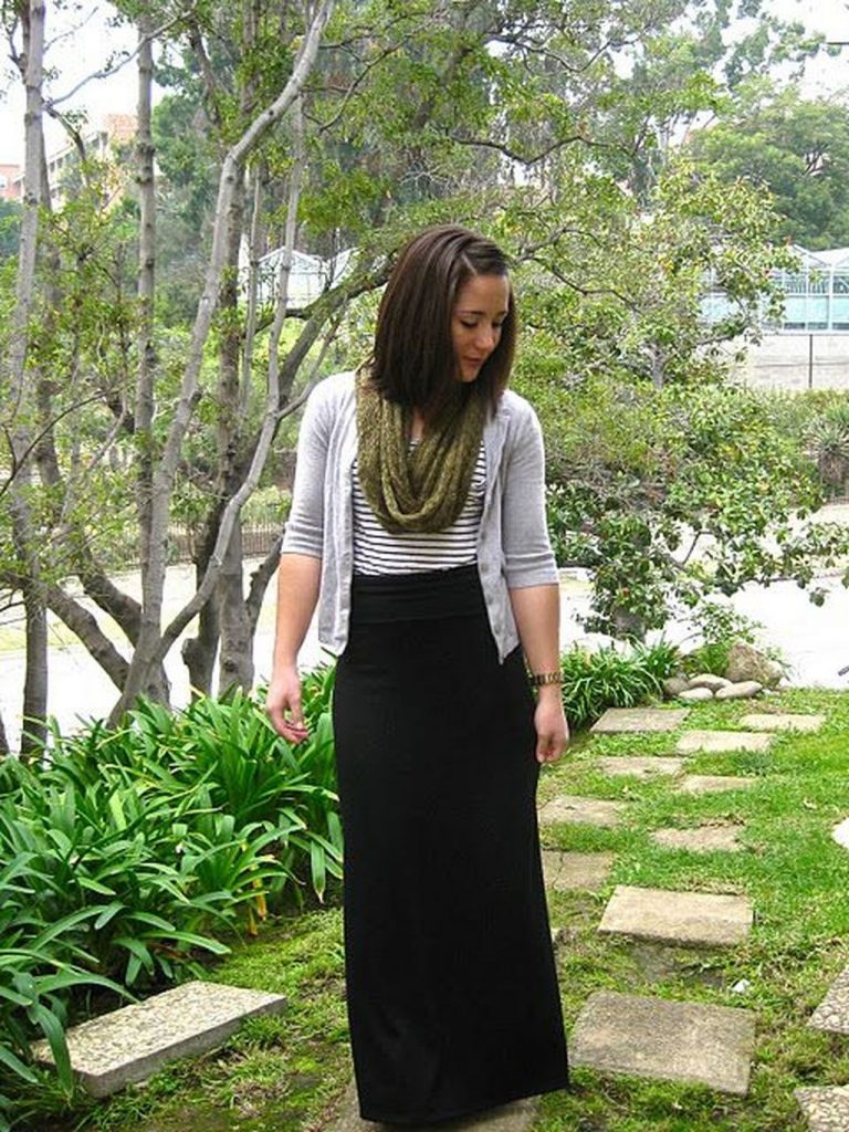 Cute Maxi Skirt Outfits To Impress Everybody42 Addicfashion