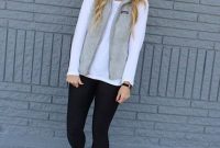 Cute Outfits Ideas With Leggings Suitable For Fall30