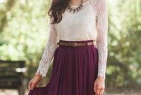 Modest But Classy Skirt Outfits Ideas Suitable For Fall28