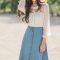 Modest But Classy Skirt Outfits Ideas Suitable For Fall49