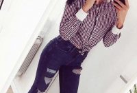 Fabulous And Fashionable School Outfit Ideas For College Girls44
