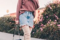 Adorable Winter Outfits Ideas Boots Skirts01