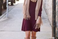 Adorable Winter Outfits Ideas Boots Skirts07