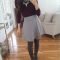 Adorable Winter Outfits Ideas Boots Skirts09