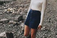 Adorable Winter Outfits Ideas Boots Skirts17