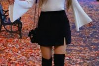 Adorable Winter Outfits Ideas Boots Skirts26