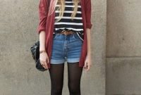 Charming Winter Outfits Ideas High Waisted Shorts01