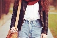 Charming Winter Outfits Ideas High Waisted Shorts04