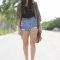 Charming Winter Outfits Ideas High Waisted Shorts14