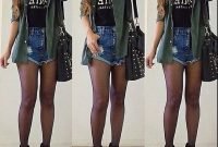 Charming Winter Outfits Ideas High Waisted Shorts20