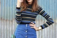 Fancy Winter Outfits Ideas Jean Skirts14