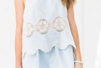 Fascinating Scalloped Clothing Ideas For Summer Outfits26