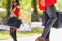 Popular Winter Outfits Ideas Leather Leggings01