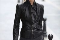 Pretty Winter Outfits Ideas Black Leather Jacket05