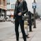 Pretty Winter Outfits Ideas Black Leather Jacket18