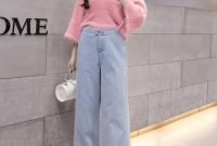 Pretty Winter Outfits Ideas High Waisted Pants23