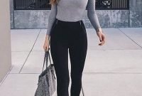 Pretty Winter Outfits Ideas High Waisted Pants24