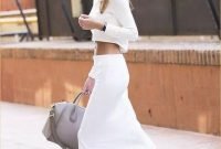 Wonderful Midi Skirt Outfit Ideas For Spring And Summer 201803