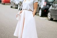 Wonderful Midi Skirt Outfit Ideas For Spring And Summer 201808