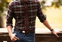 Cozy Plaid Shirt Outfit Christmas Ideas For Handsome Mens39