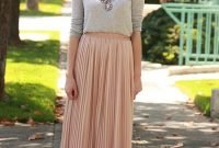 Elegant Midi Skirt Winter Ideas02