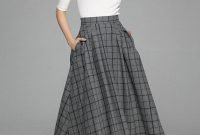 Elegant Midi Skirt Winter Ideas03