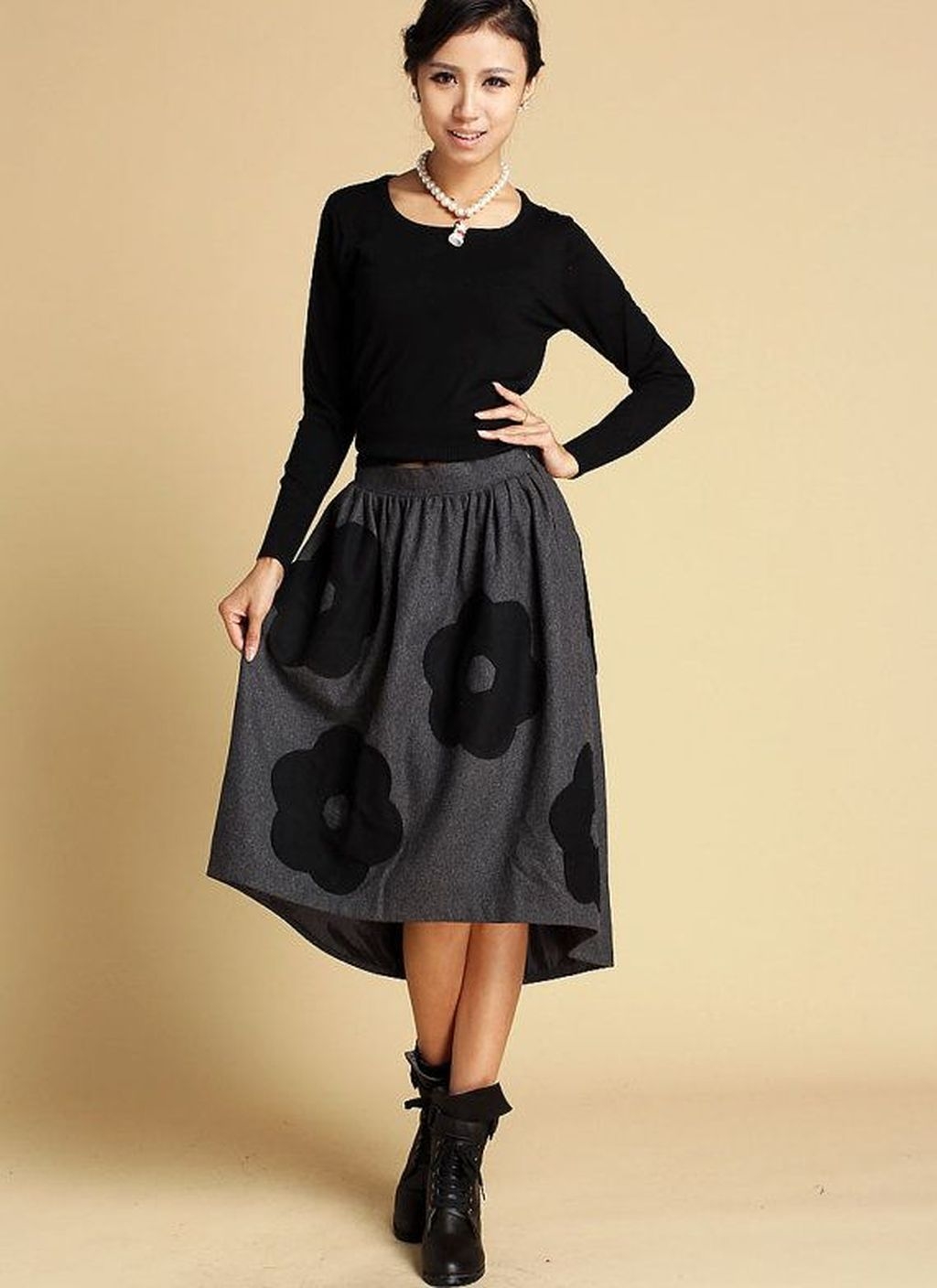 48 Elegant Midi Skirt Winter Ideas