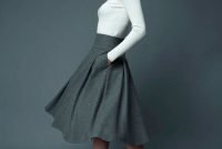 Elegant Midi Skirt Winter Ideas21