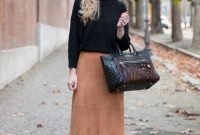 Elegant Midi Skirt Winter Ideas26