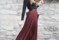Elegant Midi Skirt Winter Ideas27