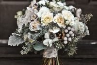 Modern Rustic Winter Wedding Flowers Ideas05