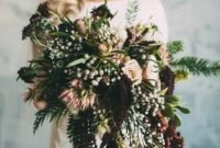 Modern Rustic Winter Wedding Flowers Ideas18