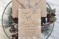 Romantic Rustic Winter Wedding Invitations Ideas19