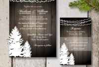 Romantic Rustic Winter Wedding Invitations Ideas35