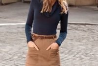 Affordable Winter Skirts Ideas With Tights10