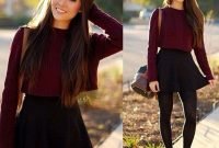 Affordable Winter Skirts Ideas With Tights11