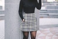 Affordable Winter Skirts Ideas With Tights14