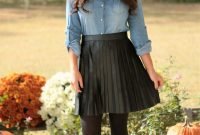 Affordable Winter Skirts Ideas With Tights34