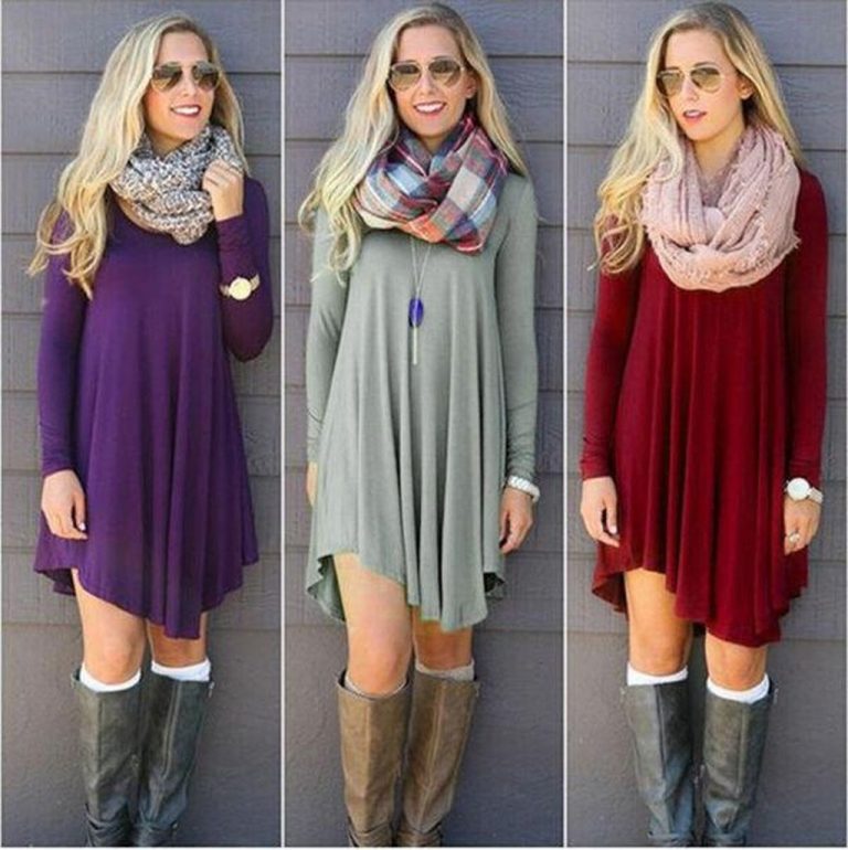 40 Amazing Winter Dresses Ideas With Boots Addicfashion 0137