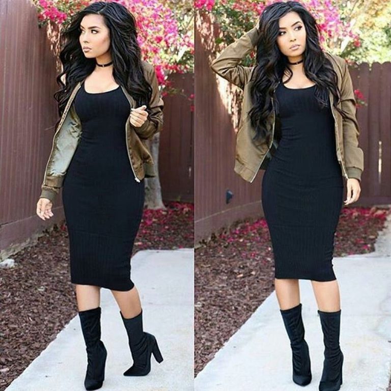 40 Amazing Winter Dresses Ideas With Boots – ADDICFASHION