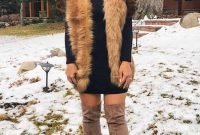 Amazing Winter Dresses Ideas With Boots13