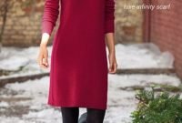 Amazing Winter Dresses Ideas With Boots27