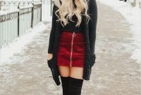 Awesome Winter Dress Outfits Ideas With Boots09