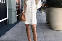 Awesome Winter Dress Outfits Ideas With Boots25