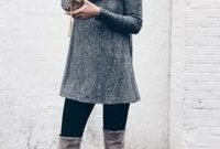 Awesome Winter Dress Outfits Ideas With Boots29